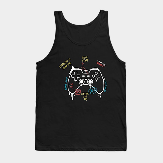 PlayStation Remote controller white Tank Top by Nerdy